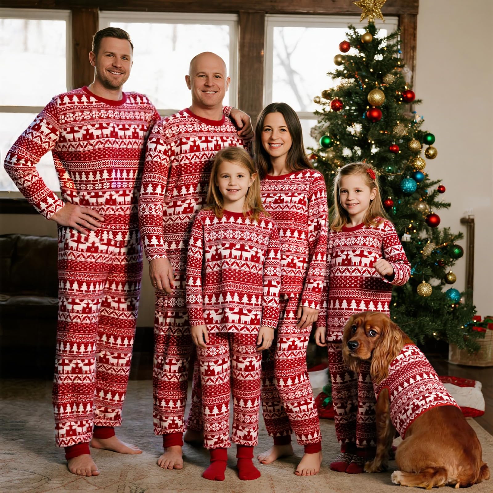 Neufigr Pijama Navidad Familia,Pijamas Navideños Familiares,Pijamas De Navidad para La Familia Hombre/L (l)/PJs- 02