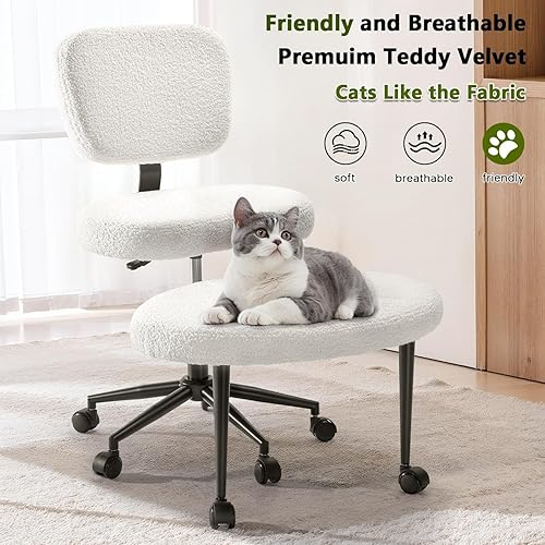 Miniatura 5 de Silla ergonómica de oficina con patas cruzadas, silla de TDAH para adultos, silla de meditación ajustable en altura con ruedas, sillas de rodillas