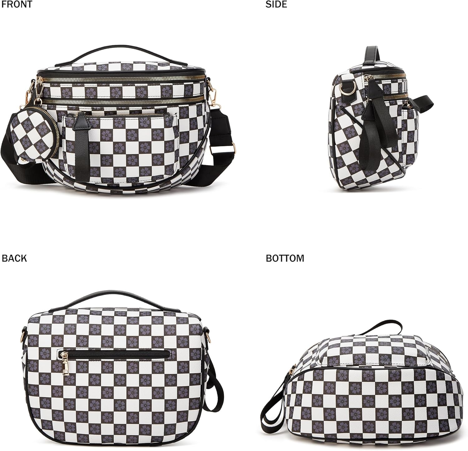 Crossbody Purse for Women Small Crossbody Bags Trendy Vegan Leather with Adjustable Shoulder Straps Gift for Mother Wife Mom - Image 5