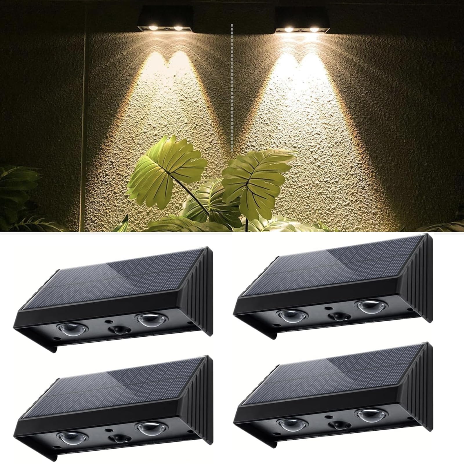 Amazon.co.jp: 壁掛けソーラーライト 防水IP65 高輝度LED 広範囲照射3m