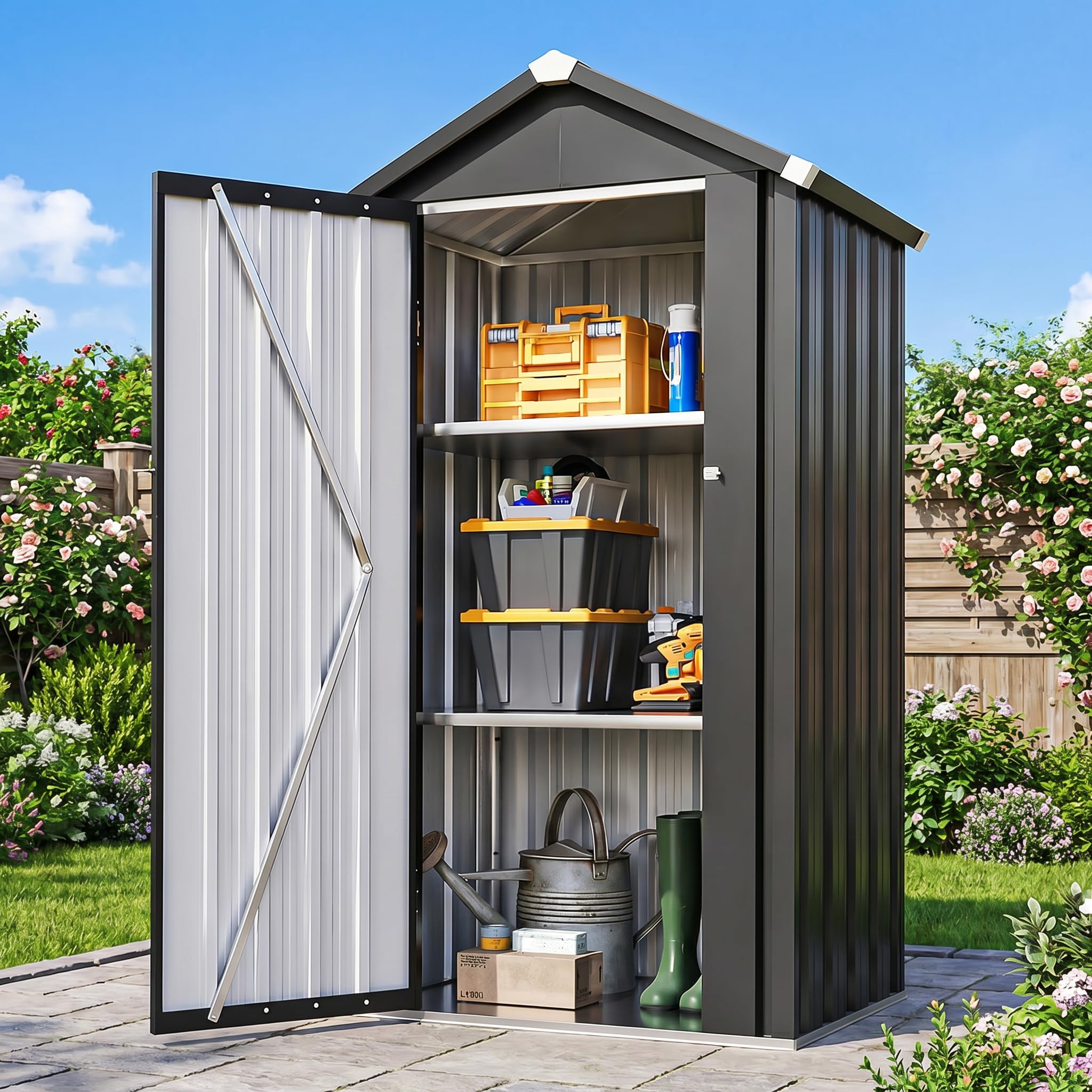 Amazon.com: Aoxun Vertical Outdoor Storage Cabinet 2.5'x2' with