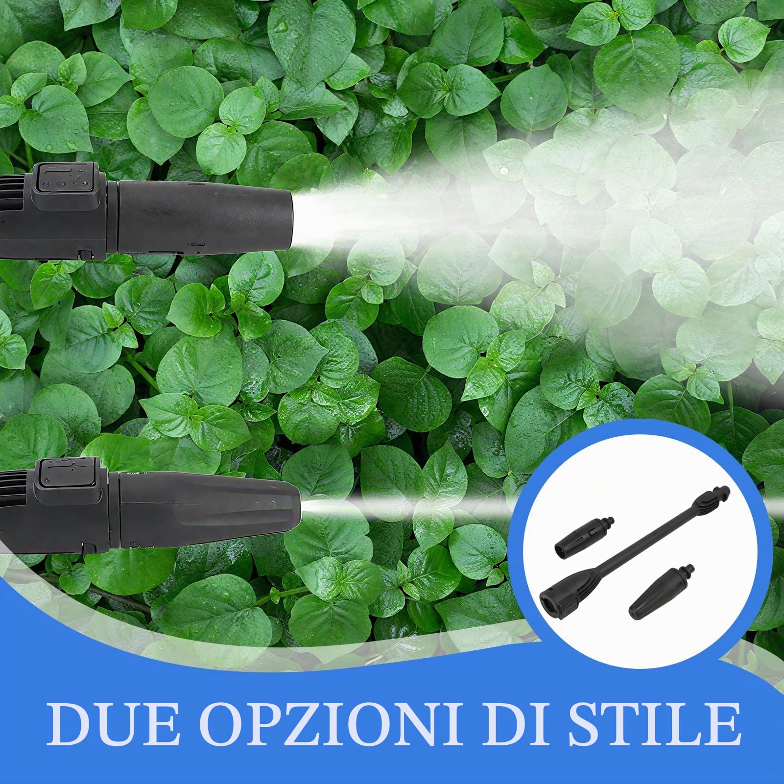 Lancia ad Alta Pressione per Idropulitrici, Compatibile per Modelli K2, K3, K4, K5, K6, K7, Ugello Regolabile in Plastica Due Düsen Intercambiabili per Pulizia Efficace