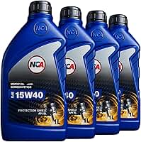Kit Troca de Óleo 4 Litros 15W40 Semissintético NCA - Tecnologia Protection Shield API SL para Carros Flex, Gasolina e Etanol