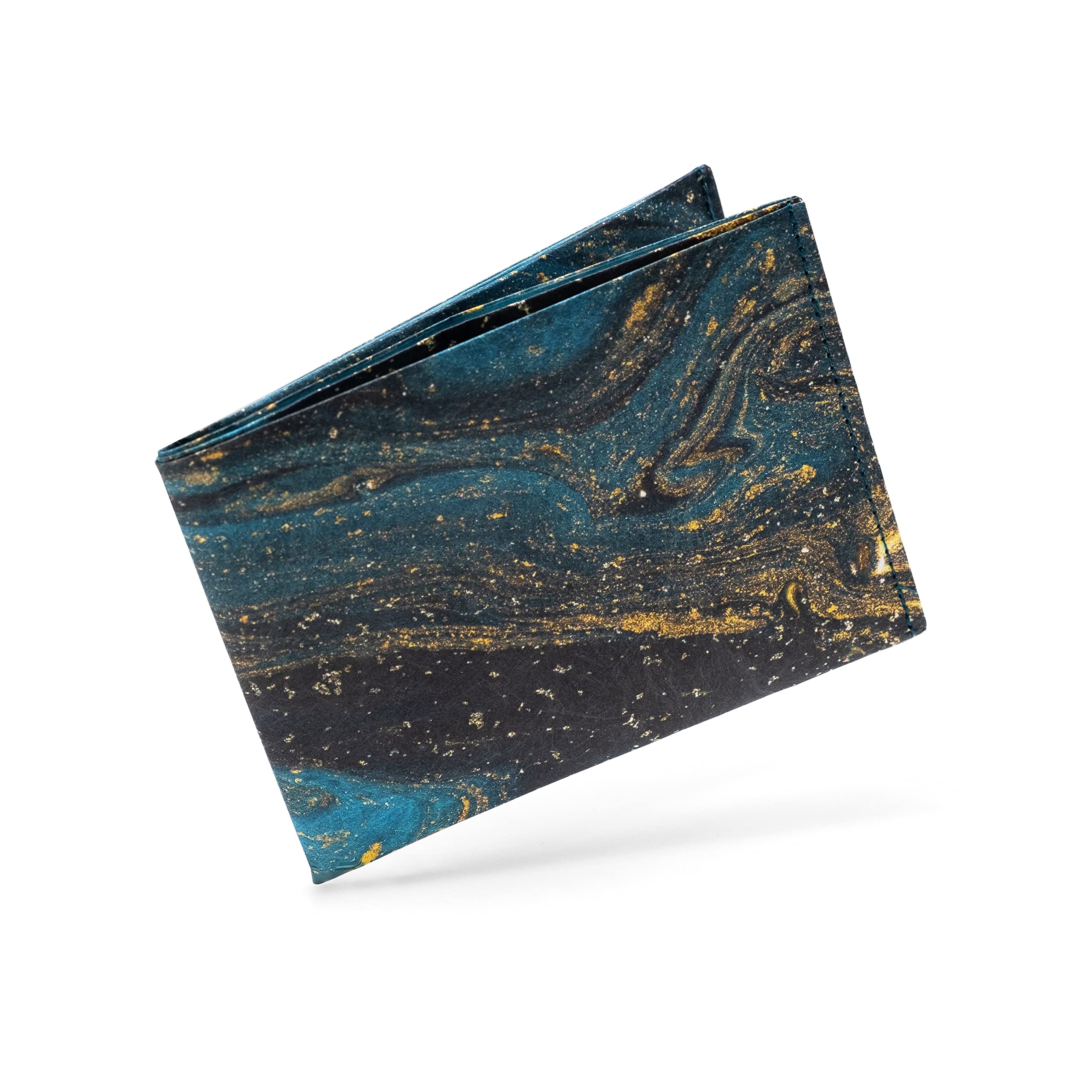 Paprcuts Portafoglio RFID Saphire Marble | Portamonete per 12 Carte, Banconote e Monete | 100% Vegano | Resistente all'acqua, Stabile e Resistente alle Lacerazioni | Unisex Multicolore