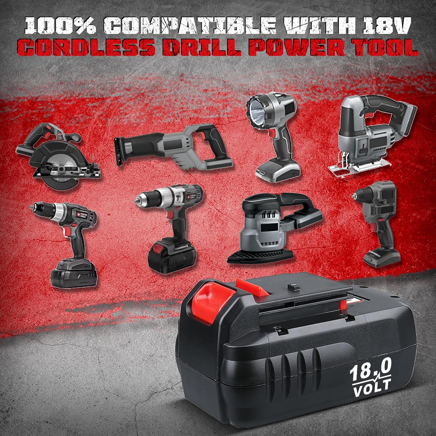 2Pack PC18B 18V 4.8Ah Ni-Mh Replacement for Porter Cable 18V Battery Ni-Mh, Compatible with Porter Cable 18V PC18B-2 PCC489N PCMVC PCXMVC Cordless Power Tools - Image 4