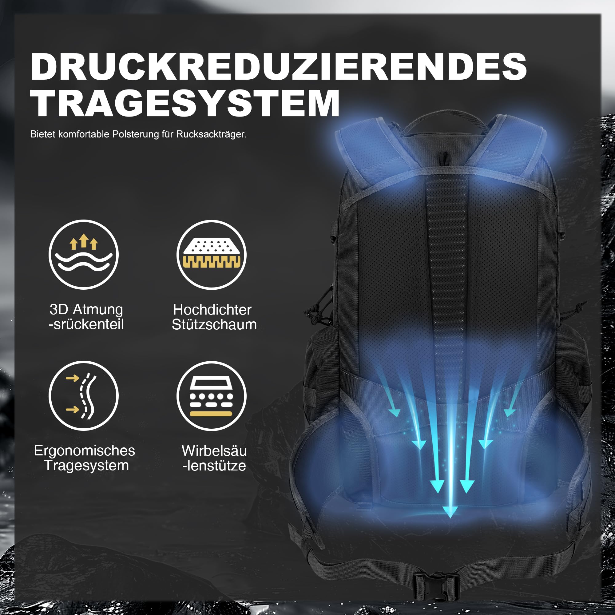 Mardingtop 35L Molle rucksack Militär rucksack wanderrucksack Taktischer Rucksack herren trekking rucksack Cordura-Rucksack für Wandern, Bergsteigen, Überleben
