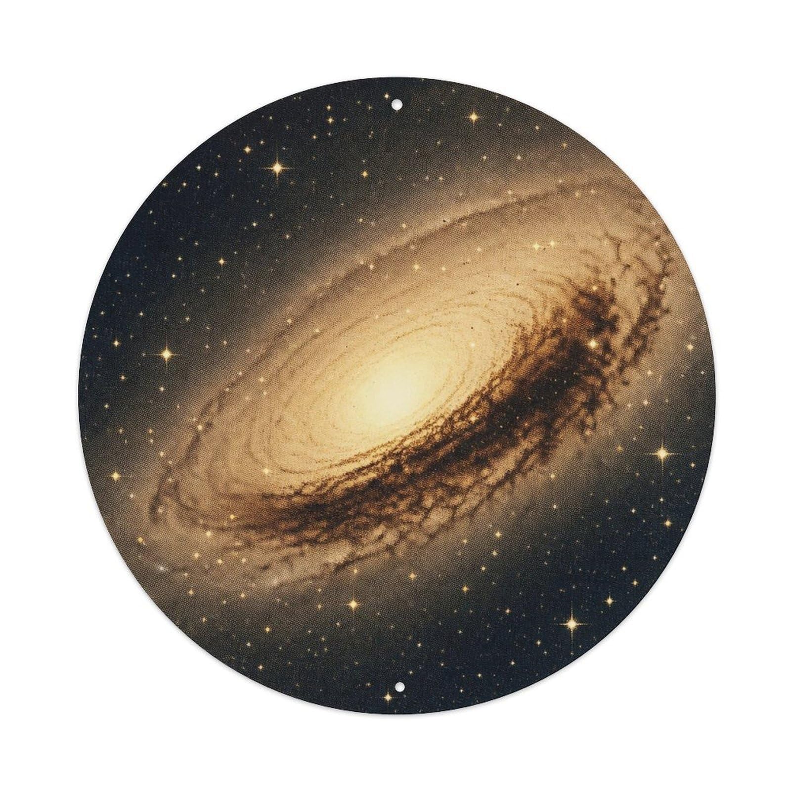 Okngb Style Astronomy Black Eye Galaxy Celestial Study Scientific Metal Tin Sign Plaque Wall Decor For Cafe, Man Cave, Club Bar, Office, Home Garden Round Metal Poster 8X8inch