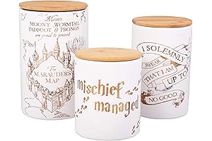 Rae Dunn Harry Potter Collection – Marauder's Map Porcelain Canister Set