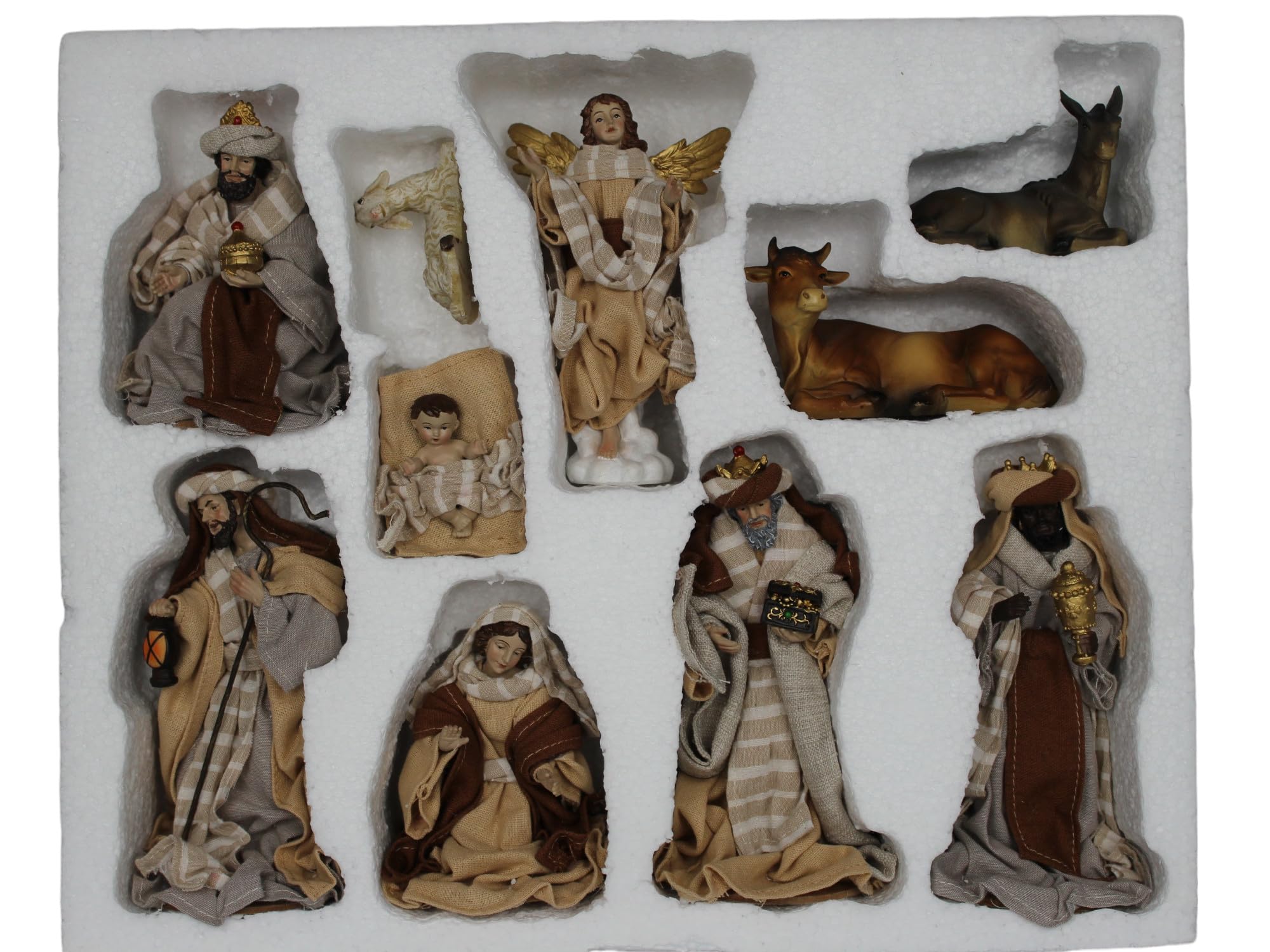 ZICOM Ankleidefigurenset Bethlehem, Krippenfiguren modern ca. 16cm 10-TLG. Polyresin bekleidet