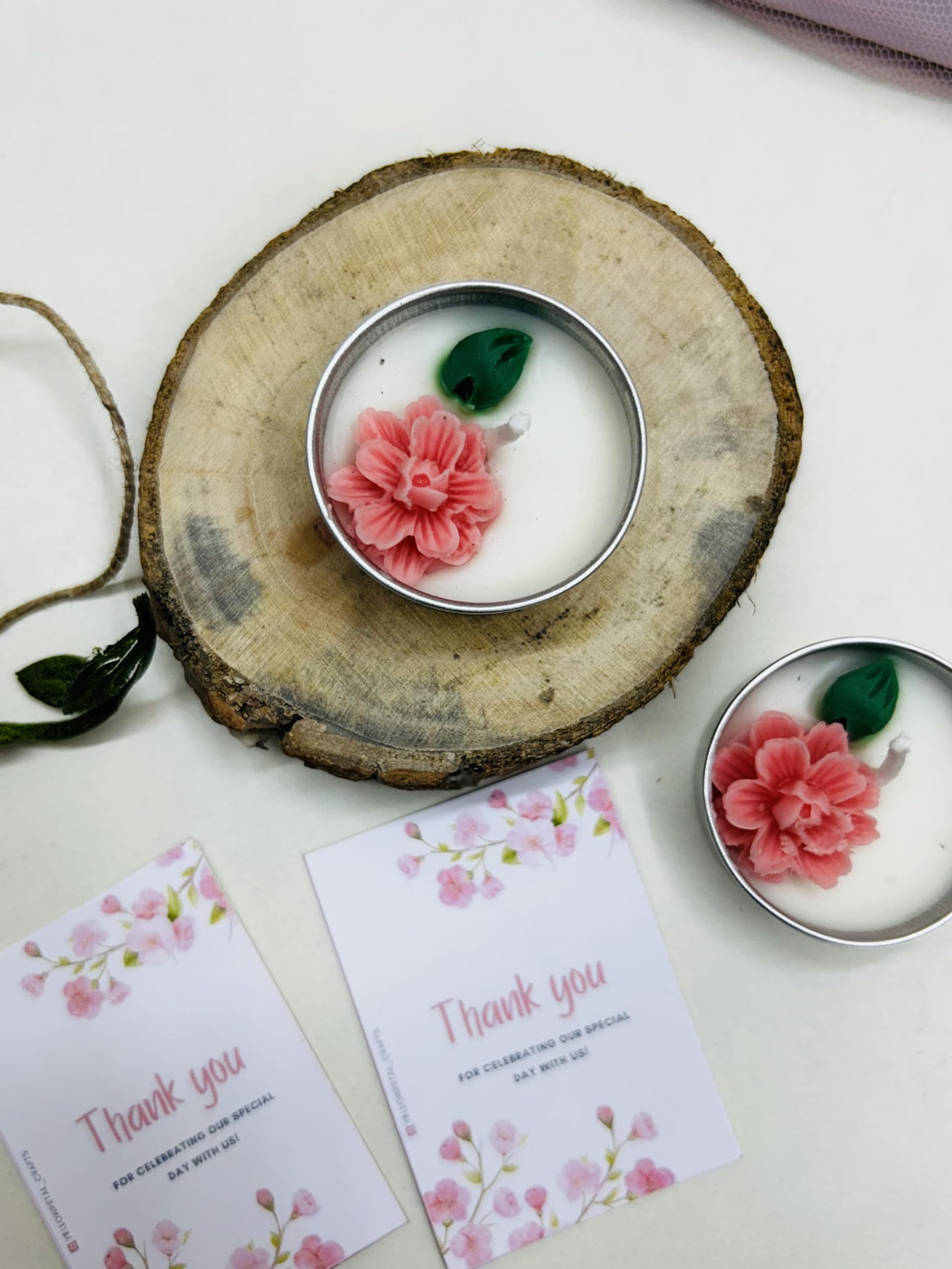 Pink Vanilla Tealight Candles - Gift Set of 6 -8