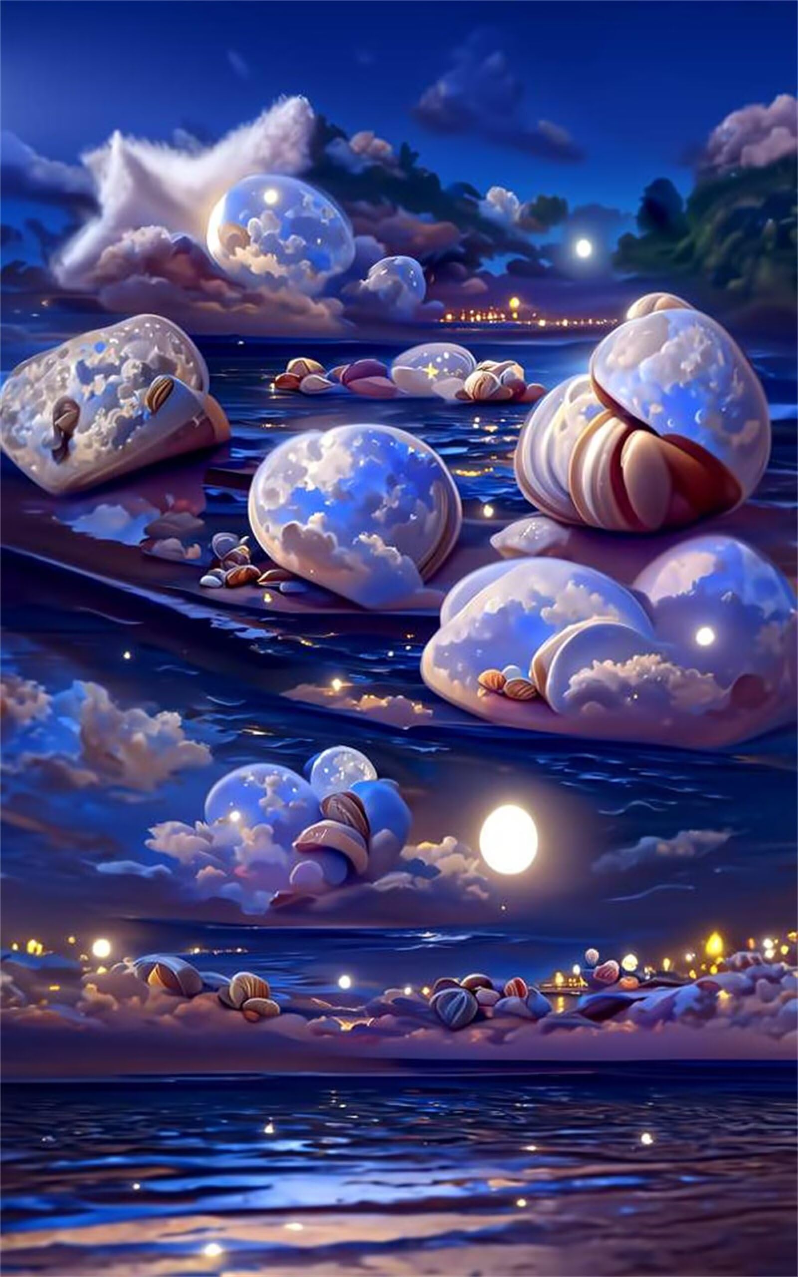 Puzzle dla dorosłych, 1000 elementów, Starry Sky Fantasy Artwork Puzzle 75 x 50 cm, kolorowe puzzle "zrób to sam" do dekoracji domu, rodzinne puzzle dla początkujących i dzieci