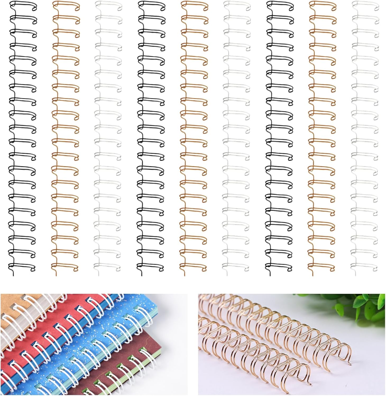 MANOPAWS 30Pcs Metal Double Loop Binding Wires Double