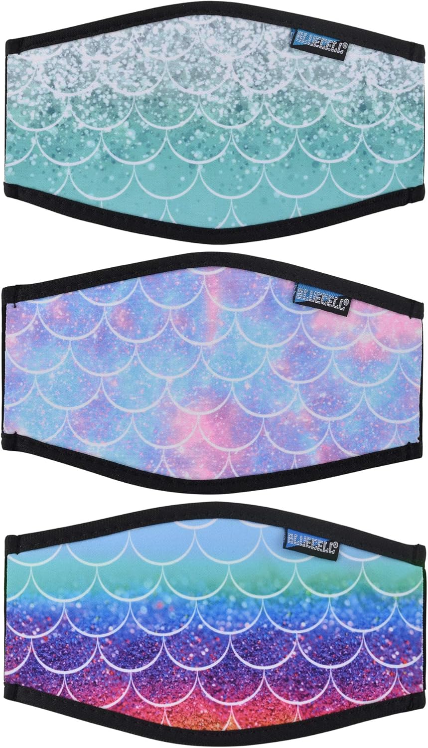 Bluecell 3pcs Fish-Scale Pattern Neoprene Diving Mask Strap Cover (Fish-Scale) : Sports & Outdoors