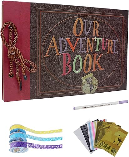 Nuestro Libro de Aventura RECUTMS Álbum de Fotos Pixar Up Álbum de Recortes Familiar Hecho a Mano Kit de Álbum Vintage de Hágalo Usted Mismo Regalo