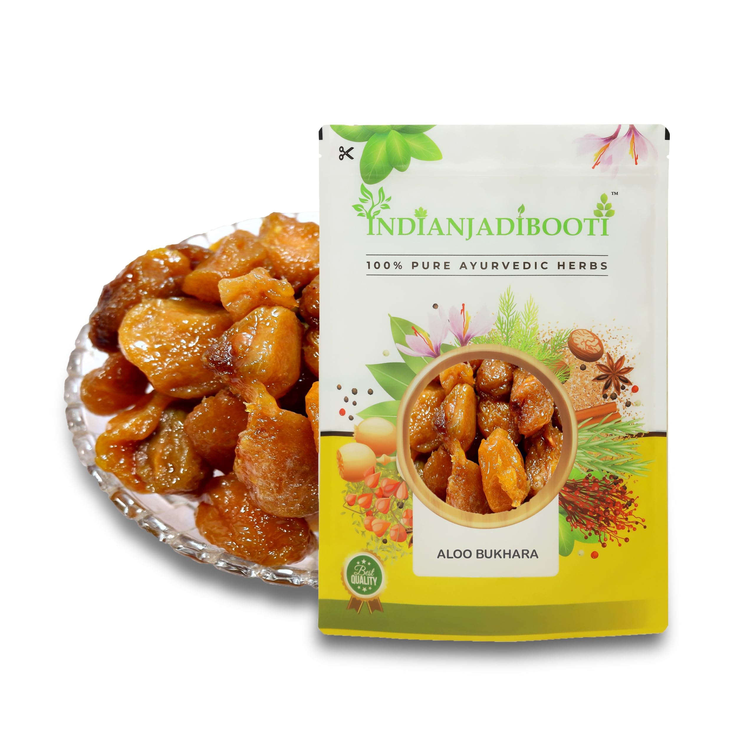 IndianJadiBooti Whole Dried Plum Aloo Bukhara, 900 Grams Pack
