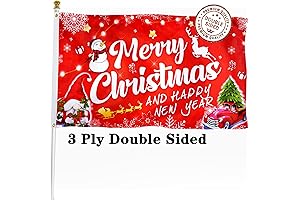 XIFAN Christmas Flag 3x5 FT Outdoor, Double Sided Merry Christmas Banner