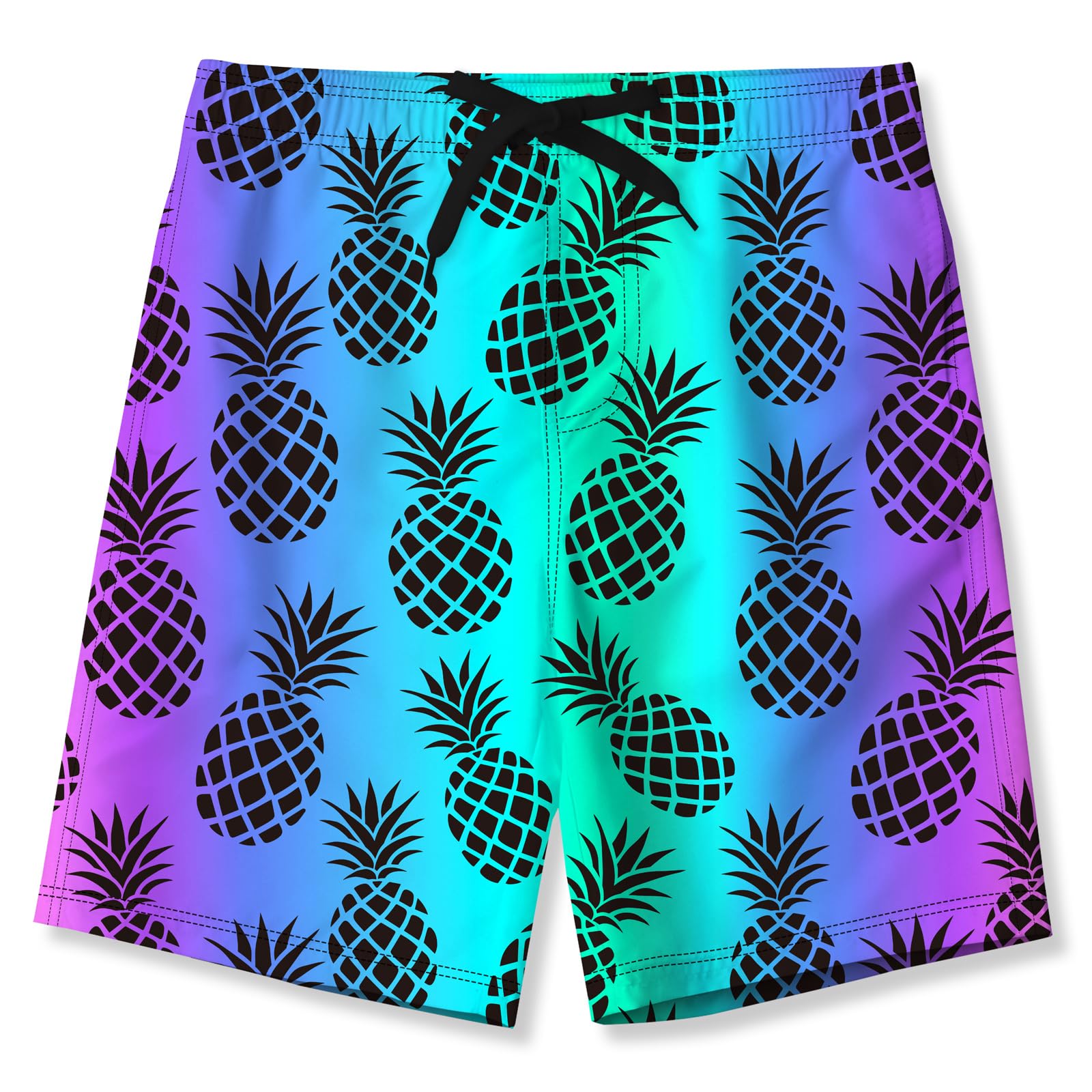 SFreeBo Badehose Jungen 3D Druck Schnelltrocknend Badeshorts Kinder Elastische Taille Schwimmhose Jungen mit Netzfutter Taschen Sommer Urlaub Strandshorts 7-14 Jahre