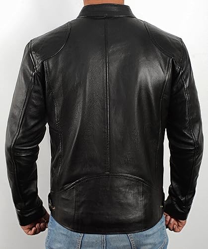 Miniatura 4 de STOREJEES Leather Jacket Men - Real Leather Jackets for Men