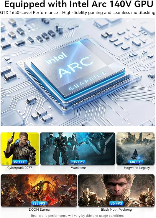 GMKtec K13 5G Mini PC AI Intel Ultra 7 256V (up to 4.8GHz) 16GB DDR5 8533MHz 512GB PCIe 4.0 SSD Gaming Mini Computer, 2X M.2 Expansion Slots, HDMI, USB4