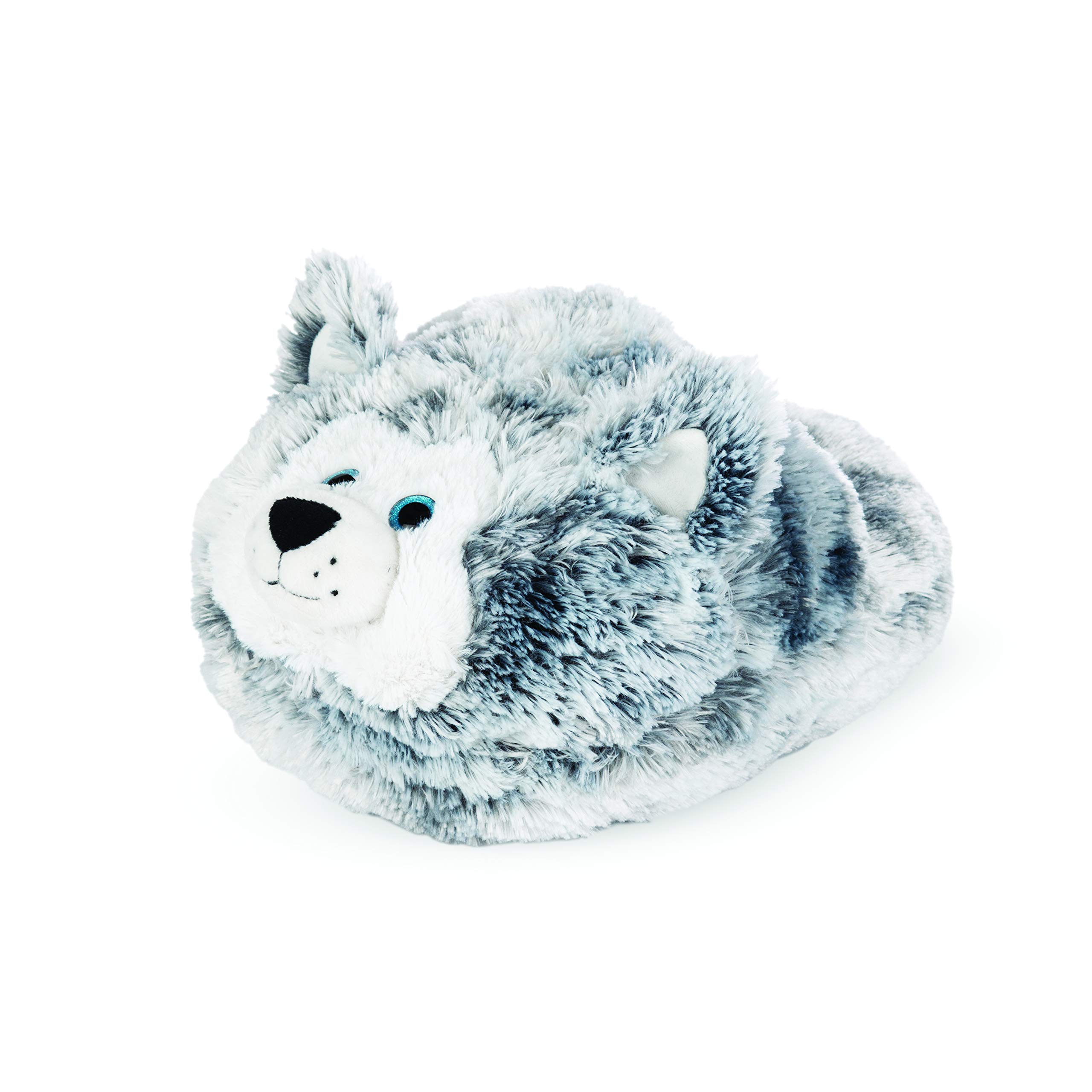 COZY NOXXIEZPlush Foot Warmers Farm Animals Cute Cosy One-piece Animal  Slippers With Cuddly Soft Cushion For Kids Adults (Husky) - Main Image