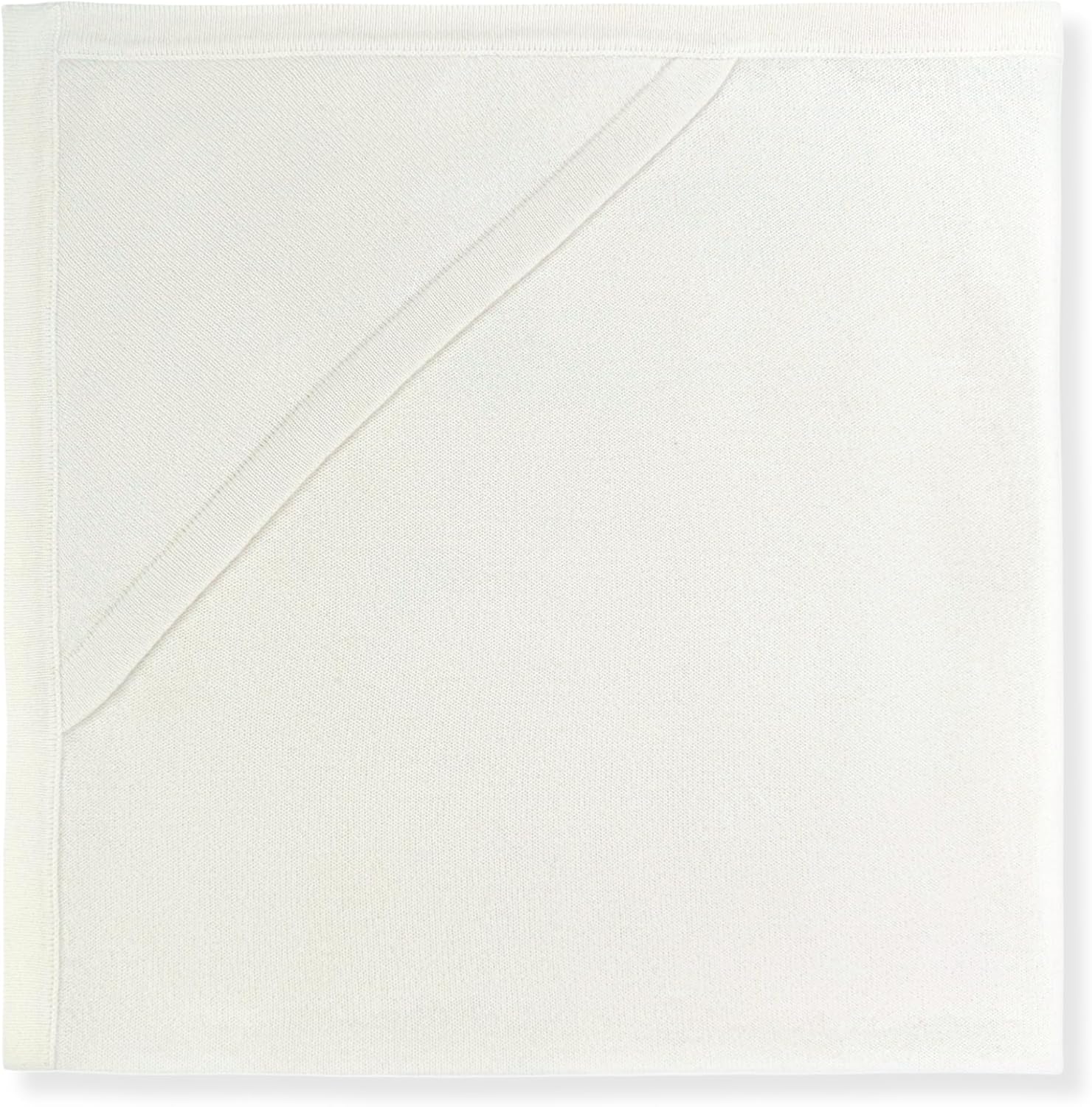 Jet&Bo BABY 100% Cashmere Receiving Blanket with Hood in Cream - Unisex, 30” x 30” - Ultra Soft, Hypoallergenic & Temperature Regulating – Gift Box and Card Included