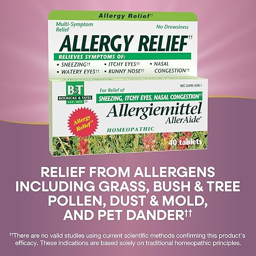 Miniatura 3 de Nature's Way Boericke & Tafel Allergiemittel AllerAide, Alivio de la Alergia, 40 Tabletas