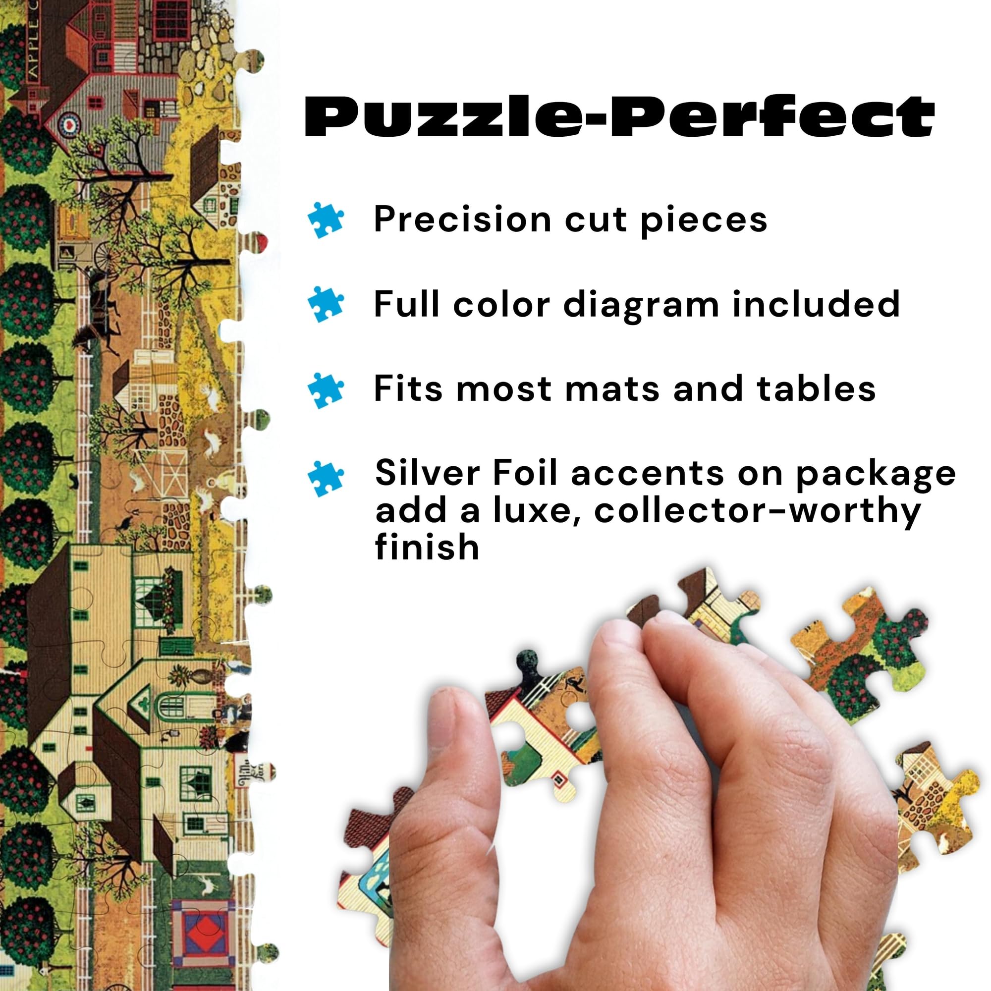 Buffalo Games - Silver Select -Charles Wysocki - Amish Country - 2000 Piece Jigsaw Puzzle for Adults - Challenging Puzzle Perfect for Game Nights - Finished Size is 38.50 x 26.50