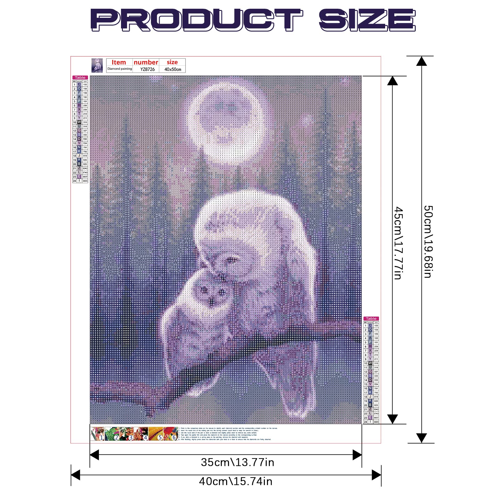 DCIDBEI 40x50 CM Diamond Painting animaux féerique,Puzzle Diamant Hibou