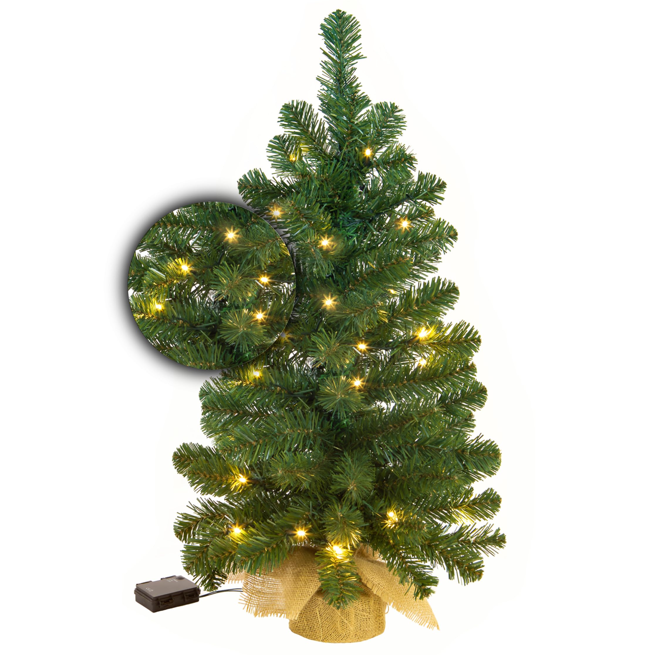 Künstlicher kleine Weihnachtsbaum Led Jarbo 60 cm mit Beleuchtung