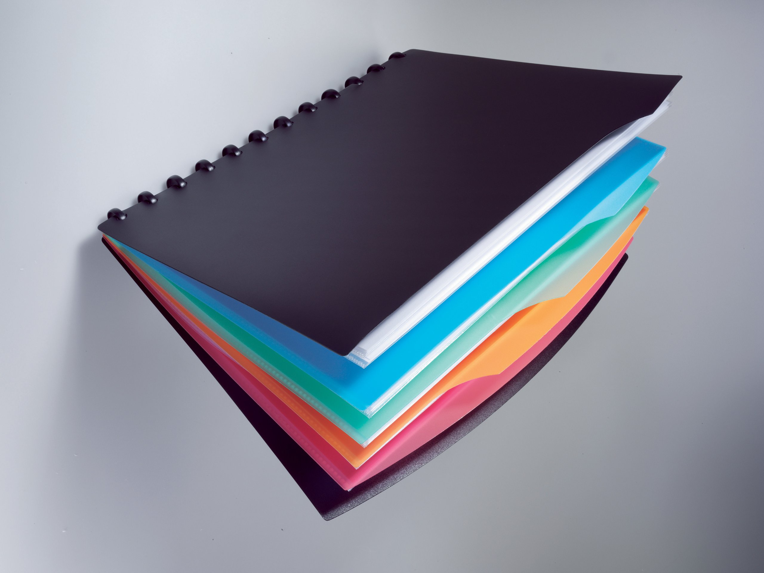 Durable Duralook Style Sichtbuch mit 20 herausnehmbaren Taschen und 4-teiligem Index A4 8 Stück