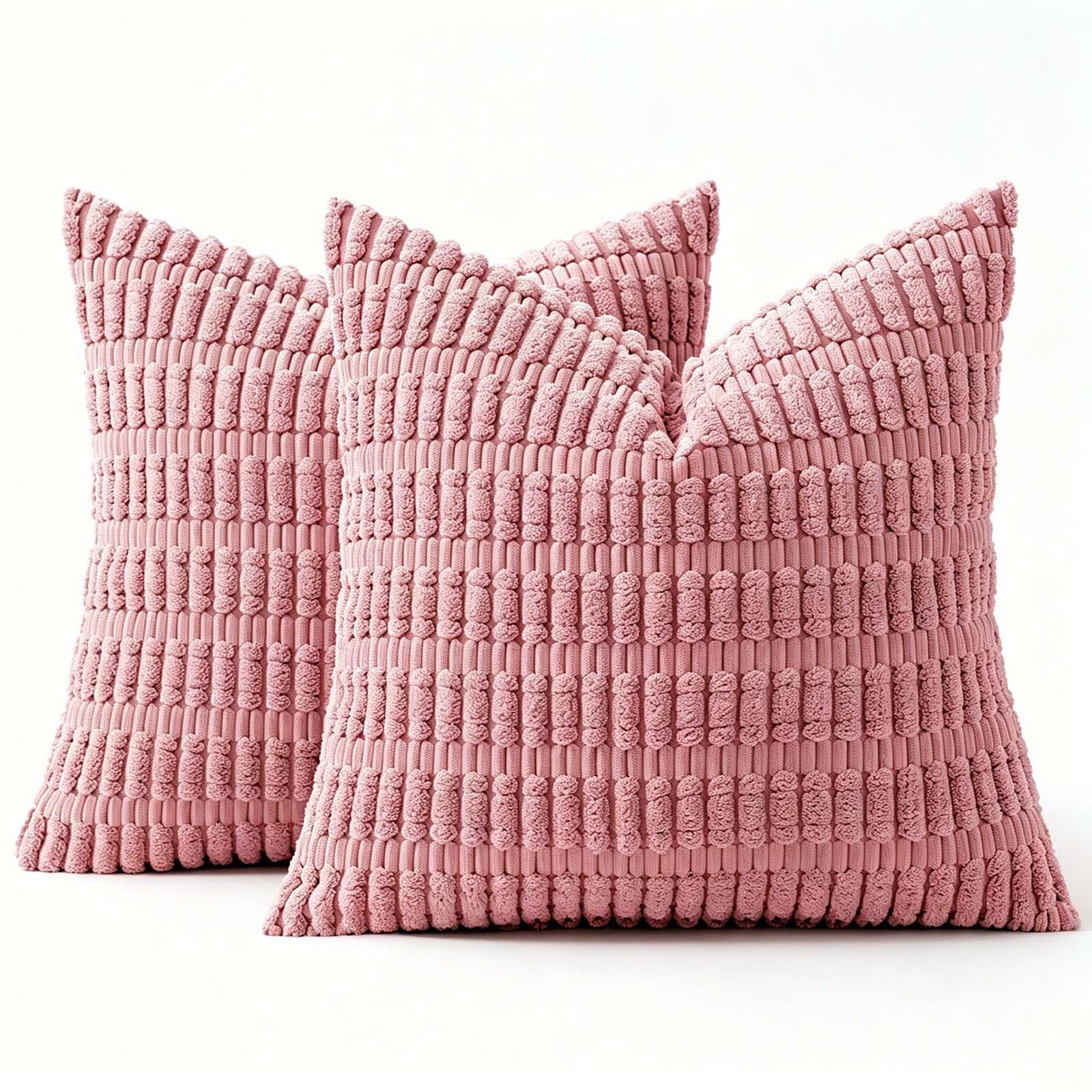 BCCIAPLN soft corduroy fabric Throw Pillow covers 2 pcs