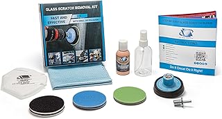 Glass Polish (3'') Glass Scratch Removal Kit for use with a Drill on All Glass Surfaces