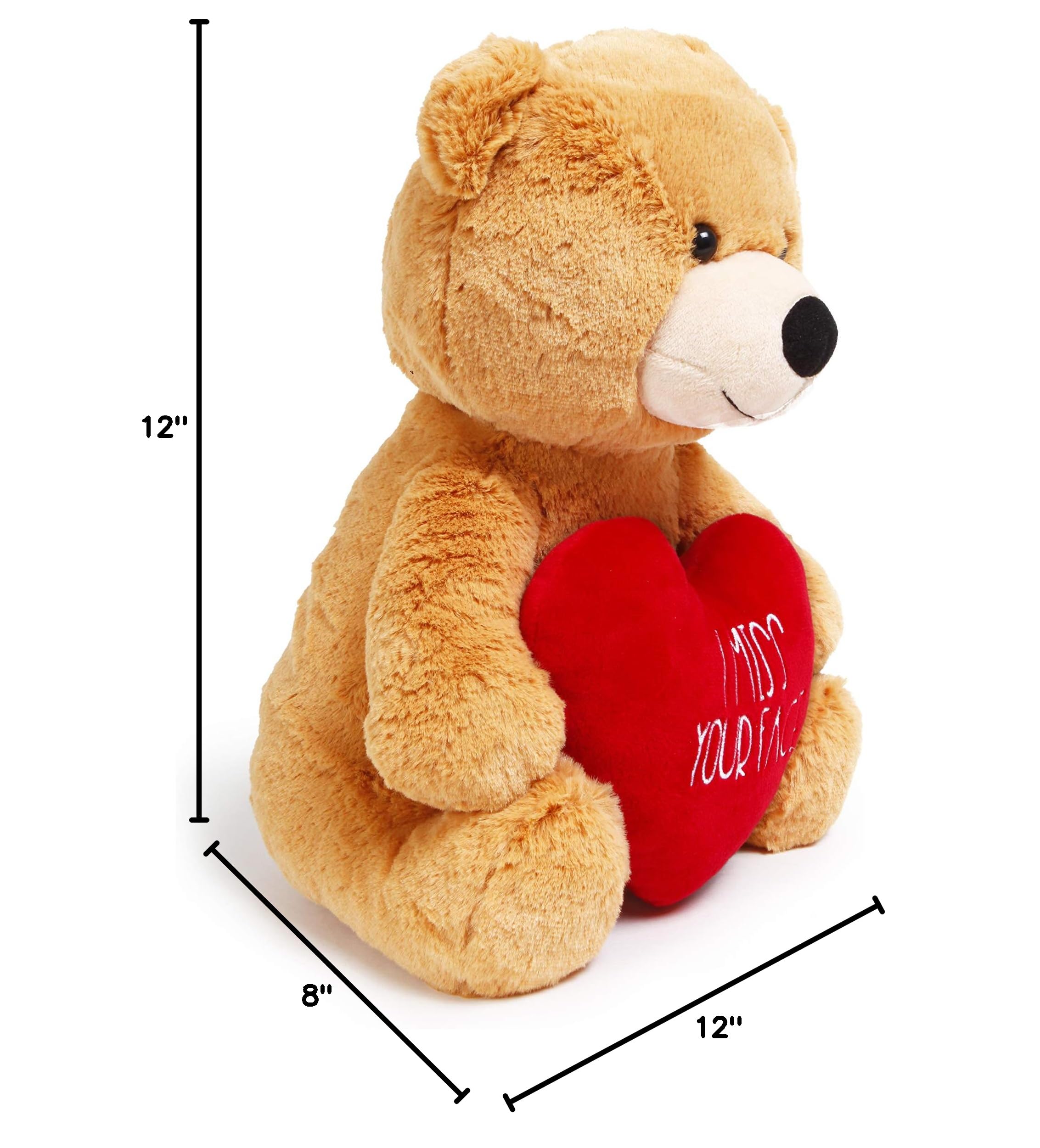 "I Miss Your Face" Teddy Bear - Funny Cute Gift For Girlfriend, Long Distance Gift