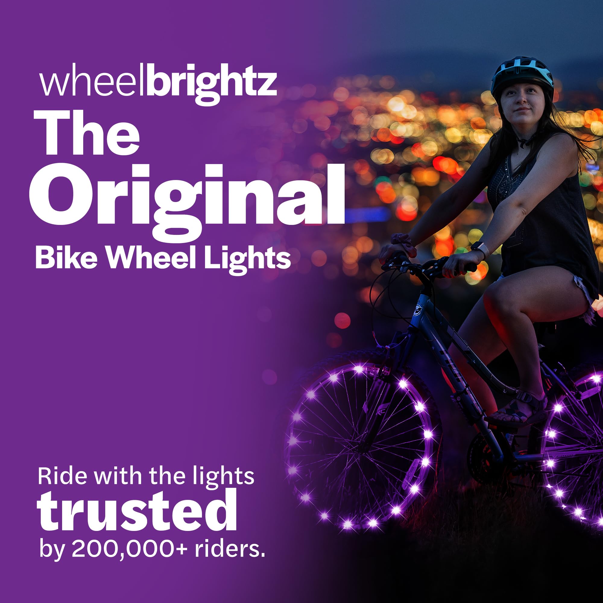 Brightz Wheel Brightz Purple LED ABS Plastics 1 pk