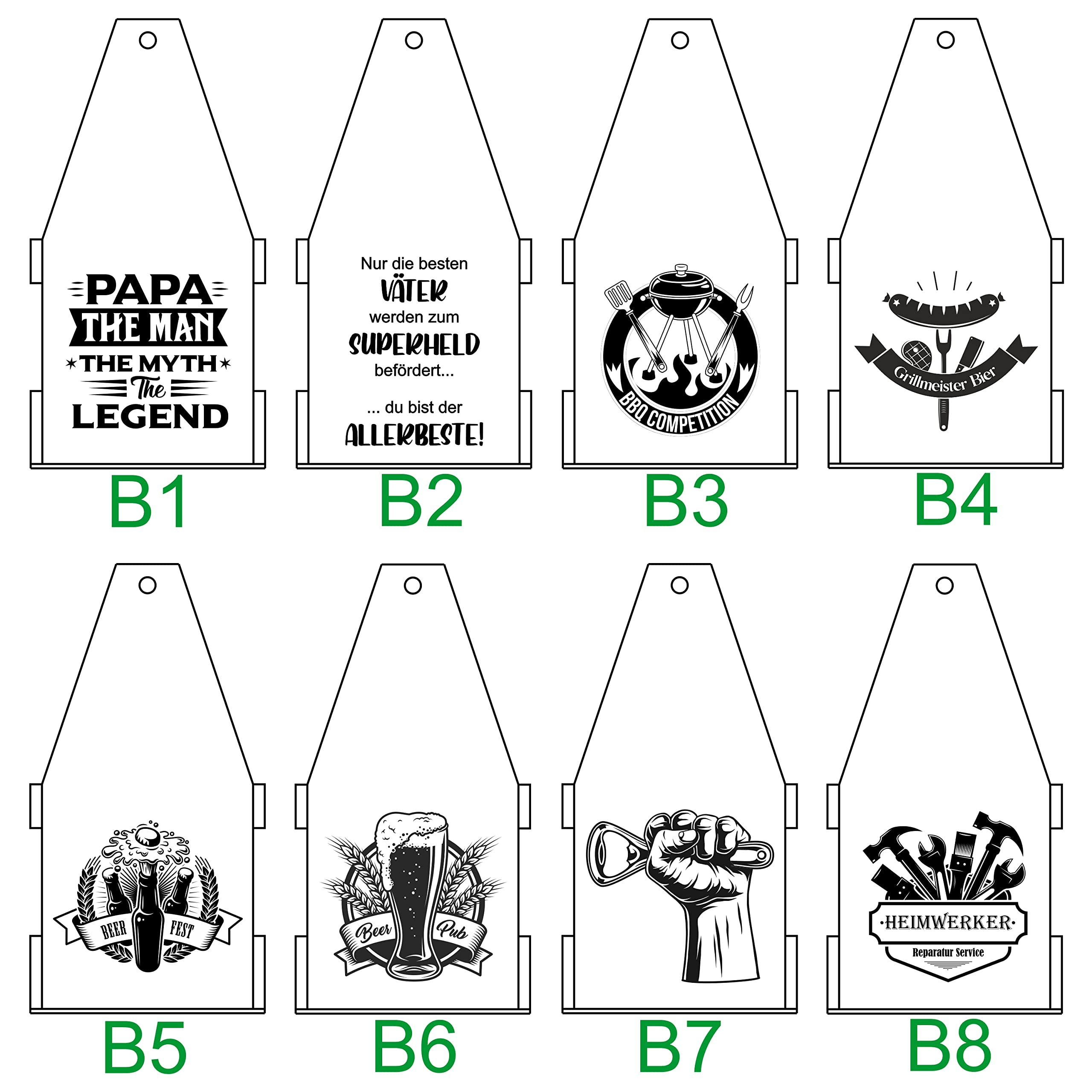 Generisch Bierträger personalisiert Sixpack Flaschenträger in SCHWARZ mit Gravur und Motiv, Männerhandtasche Geschenk für Männer Geschenk zum Vatertag Bierkiste für die Grillfeier