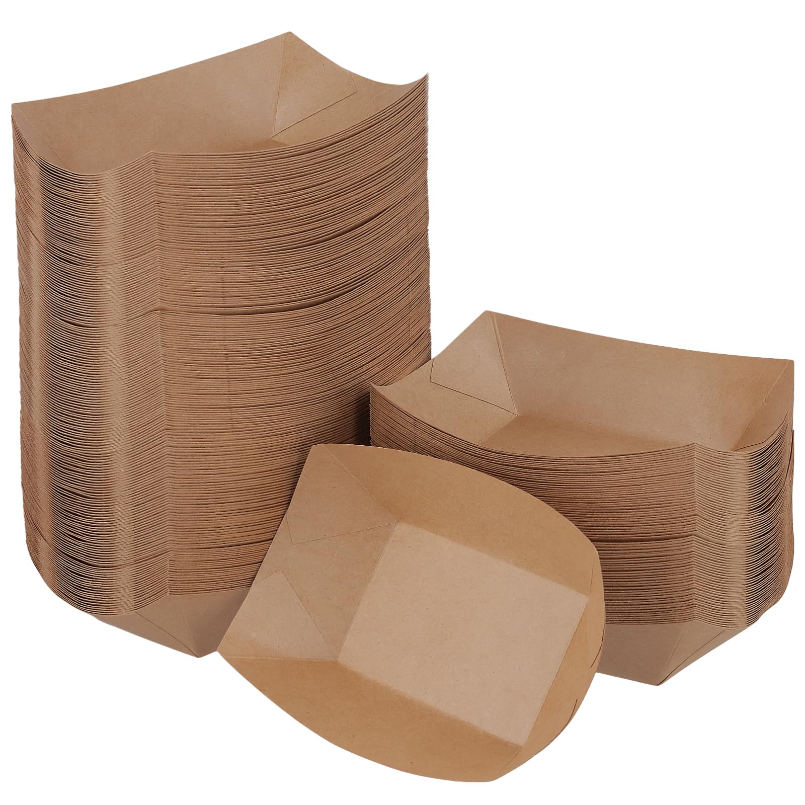 Ciotole in cartone Kraft 165 x 120 x 25 mm per patatine fritte snack finger food piatti rettangolari