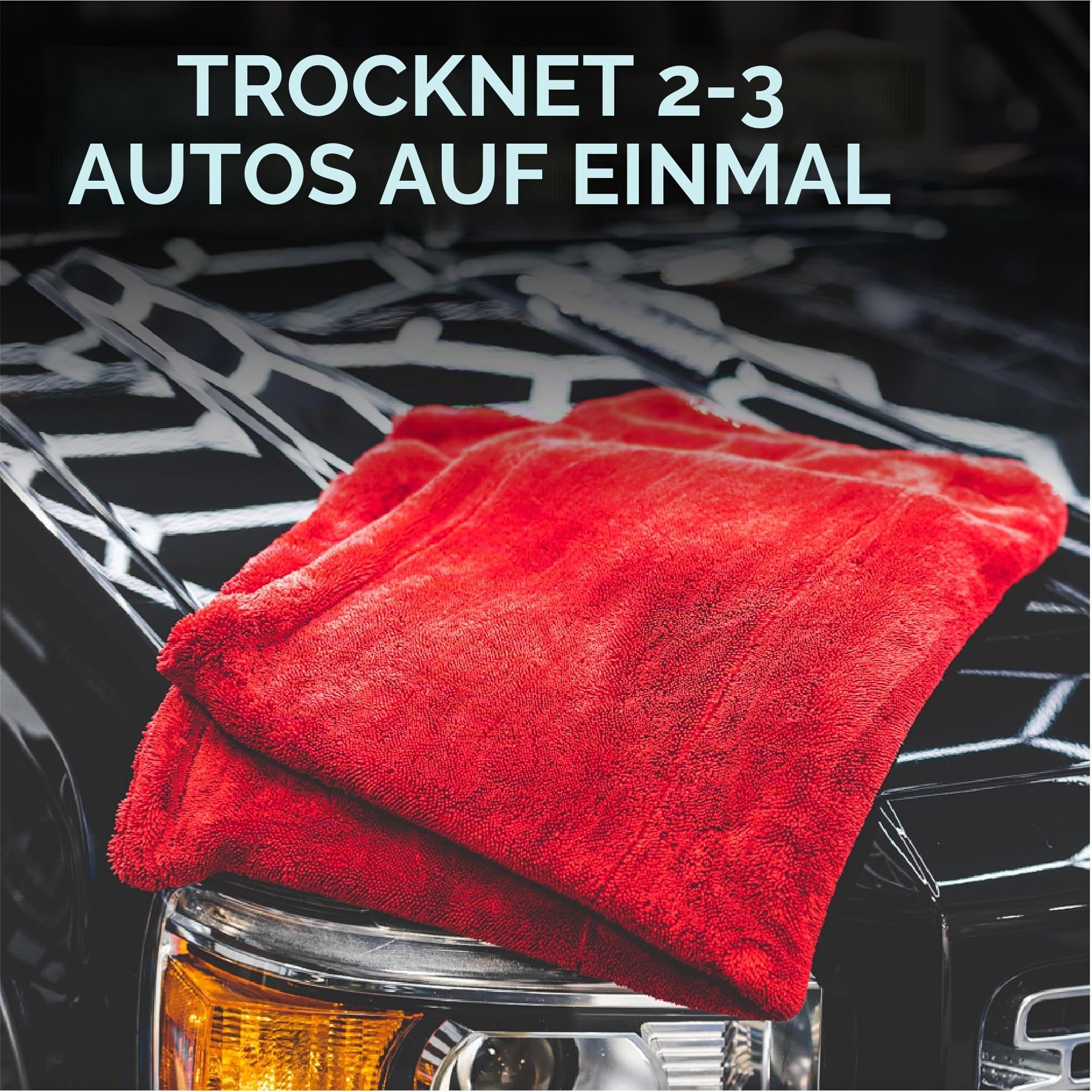 The Rag Company,The 1500 – strapazierfähiges Mikrofaser-Handtuch, perfekt für LKW, Nutzfahrzeuge, Wohnmobile, Boote und mehr; Premium-70/30-Mischung, Twist-Loop-Design, 1500 g/m², 76.2x76.2 cm, rot