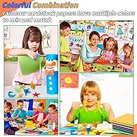 Vista 7 de Papel Cartulina de 50 Colores a Granel 12" x 12", 150 Hojas 250gsm/92 lb