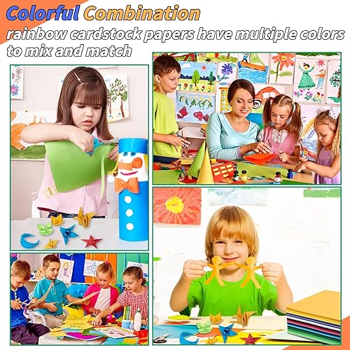 Miniatura 7 de Cartulina de colores a granel, 600 hojas, papel de cartulina de 8.5 x 11 pulgadas, 30 colores surtidos, papel de construcción de tarjetas de 180