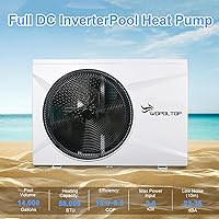 Vista 2 de Bomba de calor de piscina con inversor de CC completa de 58,000 BTU para piscinas, calentador eléctrico de piscina de 17 KW con control inteligente