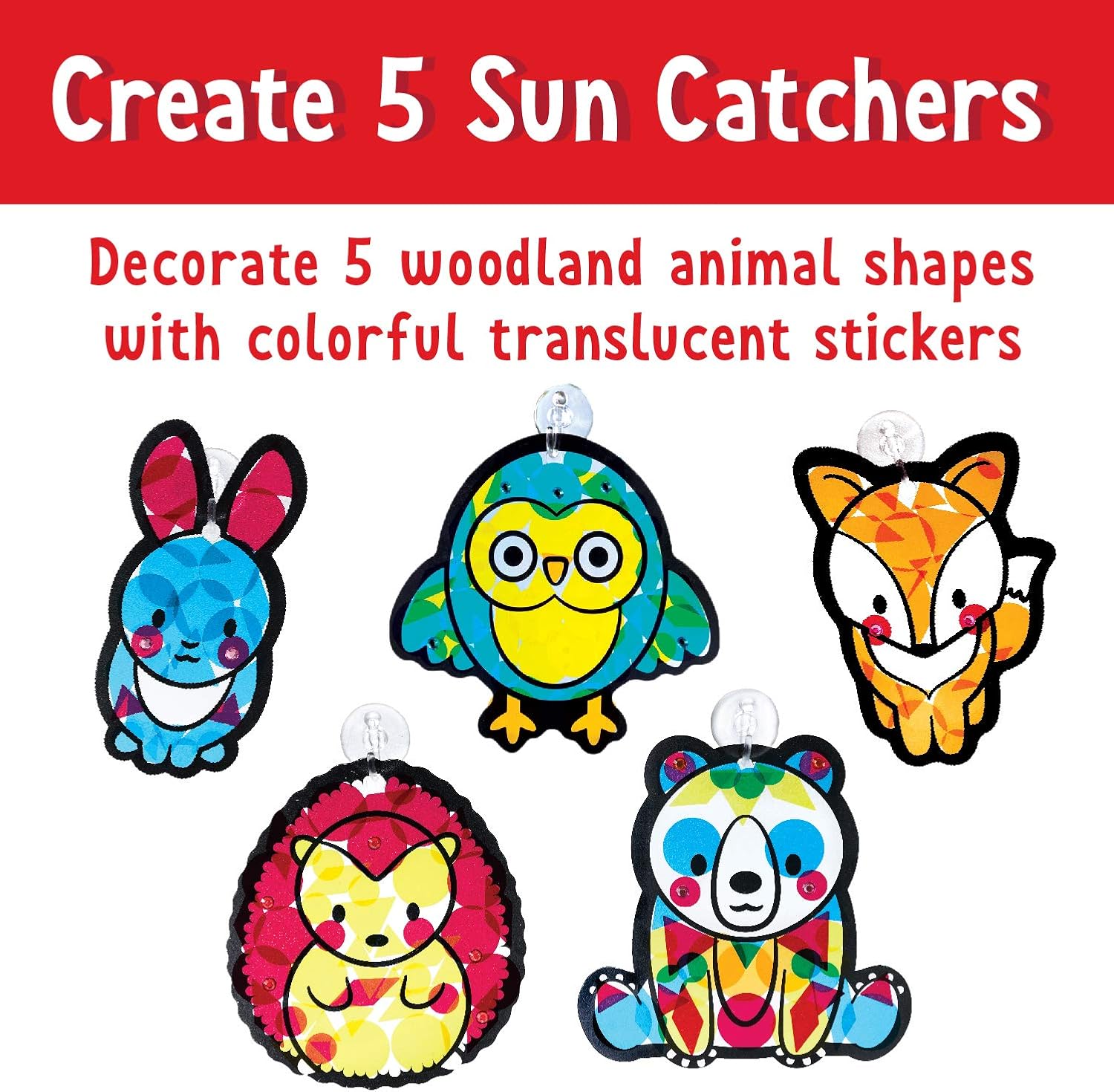 Creativity for Kids Sticker Suncatchers Craft Kit - Make Your Own Animal Sun Catcher Kit for Kids
