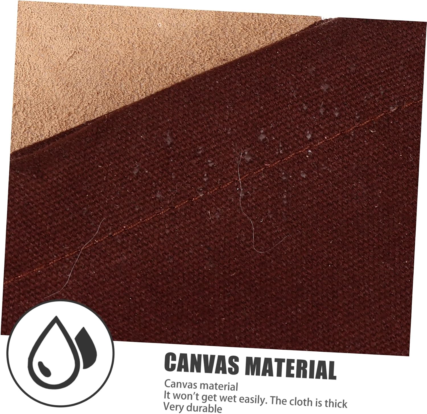 Canvas Waist Tool Organizer Bag with Leather Trim for Lawn Care image 3