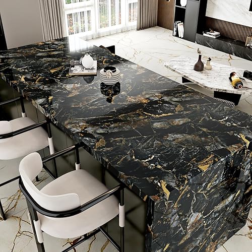 Miniatura 6 de Papel de contacto de mármol para encimeras de cocina, papel de contacto de mármol para armarios, paredes, encimeras, papel tapiz autoadhesivo