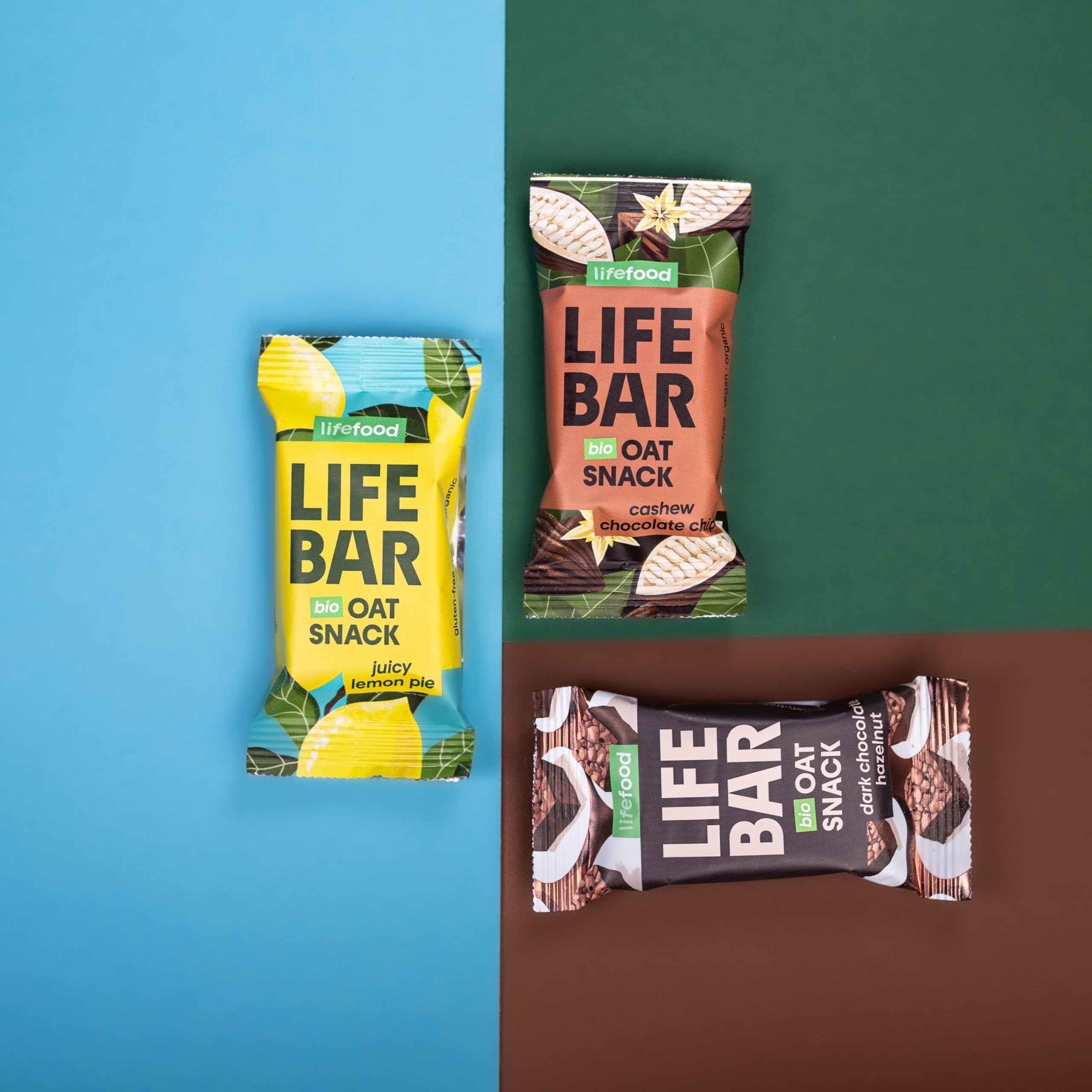 Lifebar Haferriegel, Hafer Riegel, Haferflocken Riegel, Hafer Snack Vegan Bio Glutenfrei by Lifefood (Zitrone)