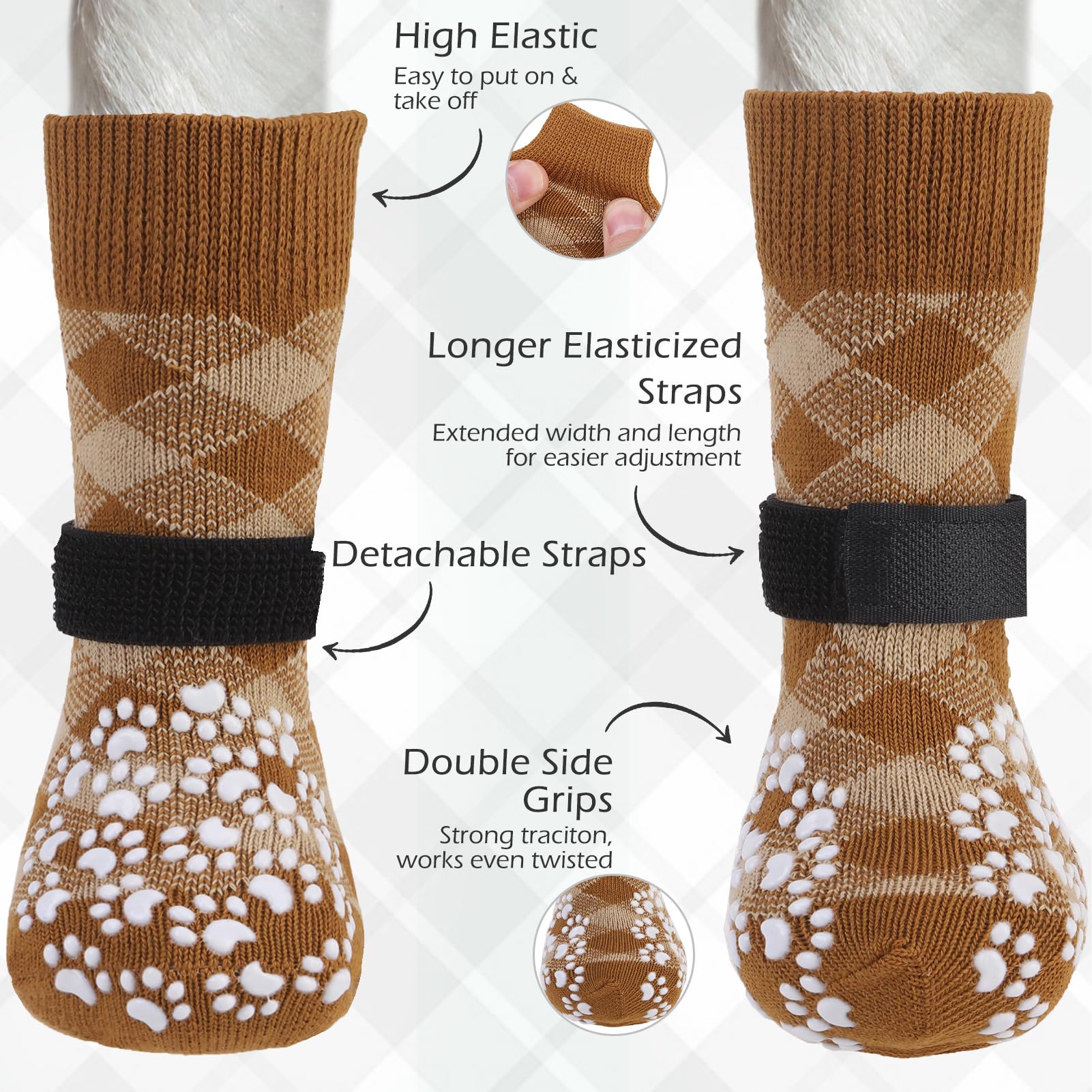 EXPAWLORER Dog Socks to Prevent Licking Paws - Image 3