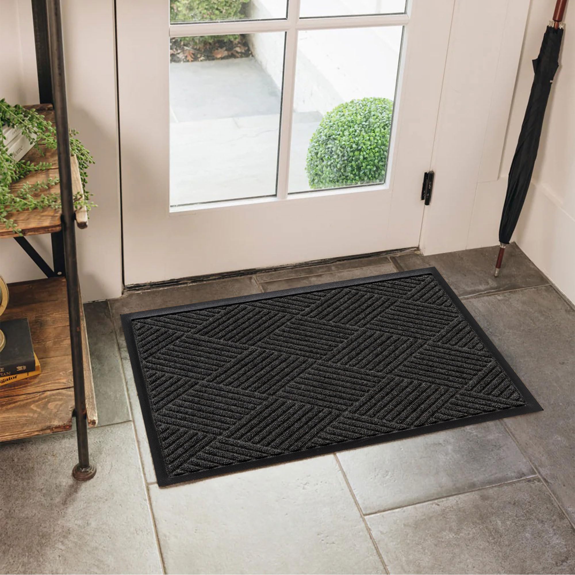 WaterHog Diamonds Front Door Mat Indoor Outdoor Entrance, All-Weather Mats — Amazon image 2