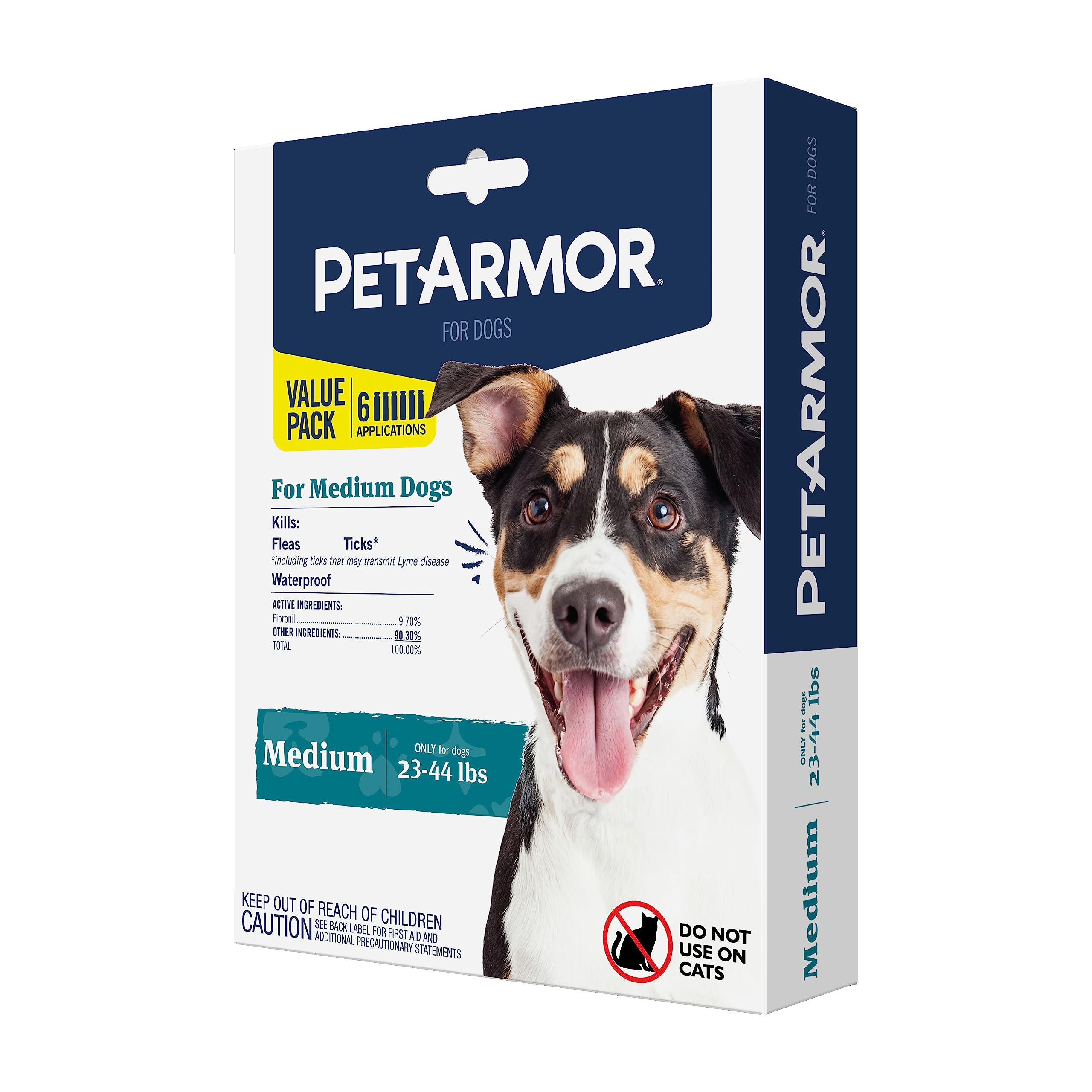 PetArmorfor Dogs, Flea and Tick Treatment for Medium Dogs (23-44 Pounds), Includes 6 Month Supply of Topical Flea Treatments