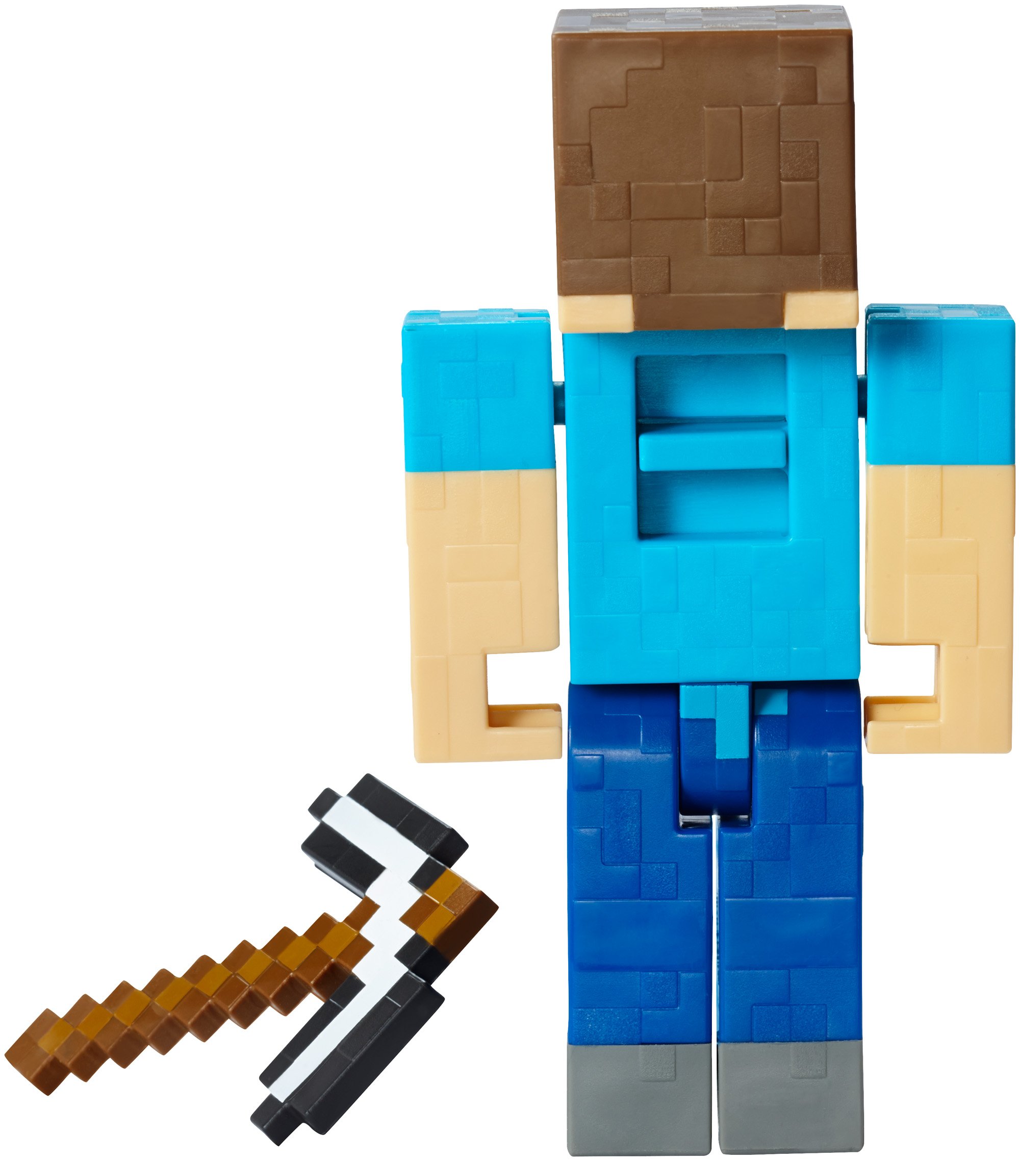 Mattel Minecraft - Personaggio Steve, action figure snodata alta 9+ cm