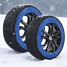 Tire Socks For Snow,Tire Snow Socks,Snow Chain,Car Snow Chains For Tires,Two-Pack,Easy To Install,Strong Grip,Reusable,For Emergency And Preventative Winter Safety(205/60R14)