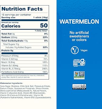 Liquid I.V. Hydration Multiplier - Watermelon - Hydration Powder Packets | Electrolyte Drink Mix | Easy Open Single-Serving Stick | Non-GMO | 16 Sticks